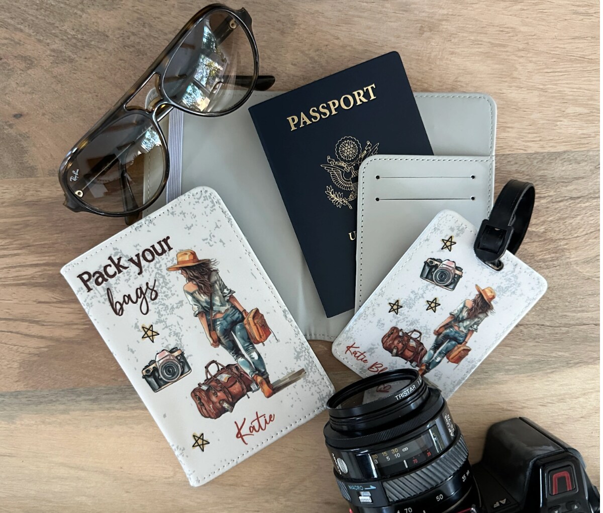 Personalized Passport holder | Personalized Passport Cover | Customized Passport Cover and Luggage tag | Personalized Gift | travel Gift | product 2