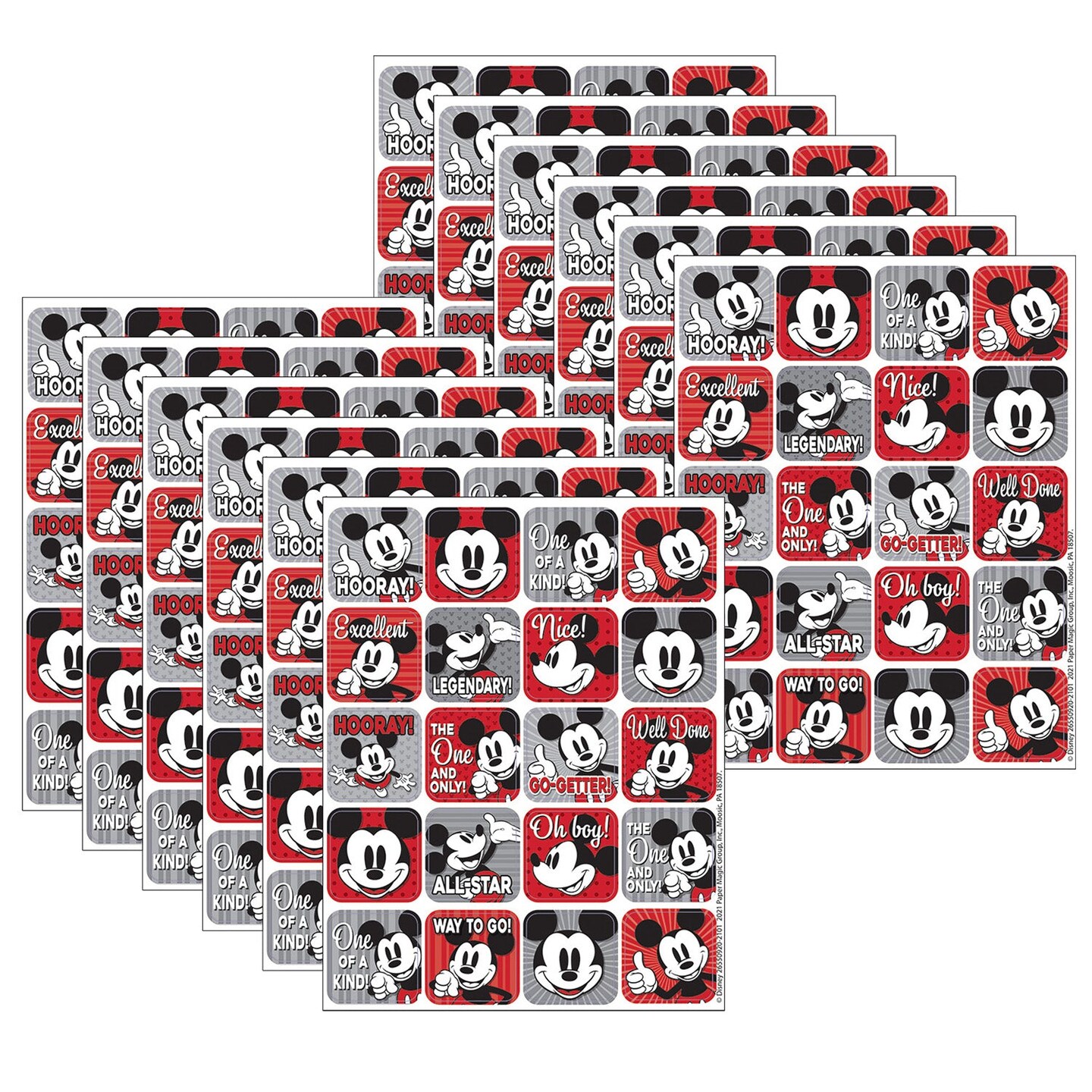 Mickey Mouse&#xAE; Throwback Theme Stickers, 120 Per Pack, 12 Packs