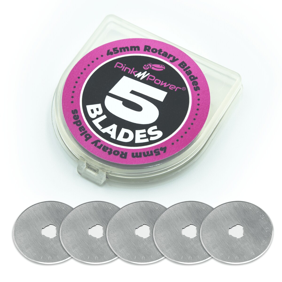 Pink Power 45mm Rotary Blades, 5ct.