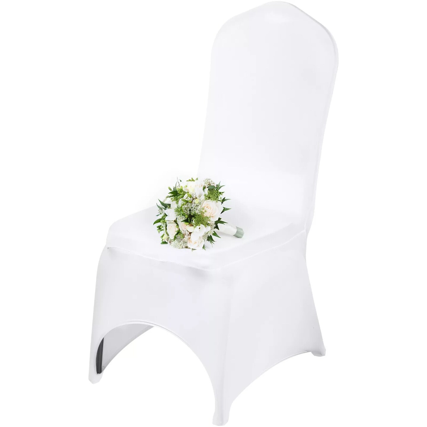 50PCS Stretch Spandex White Folding Chair Covers Room Celebrations Wedding