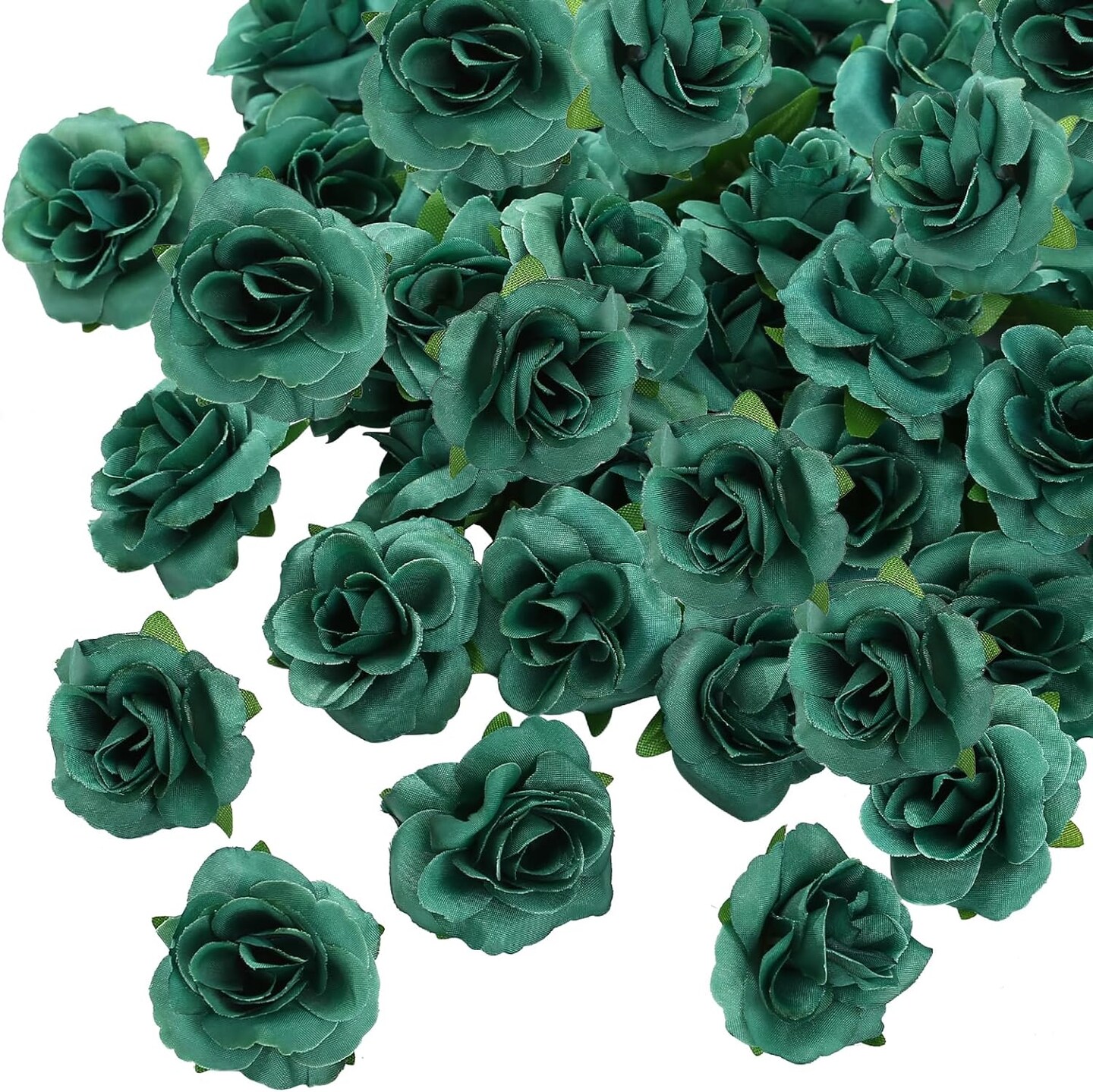 50-Pieces 1.6&#x22; Artificial Flower Heads Silk Roses
