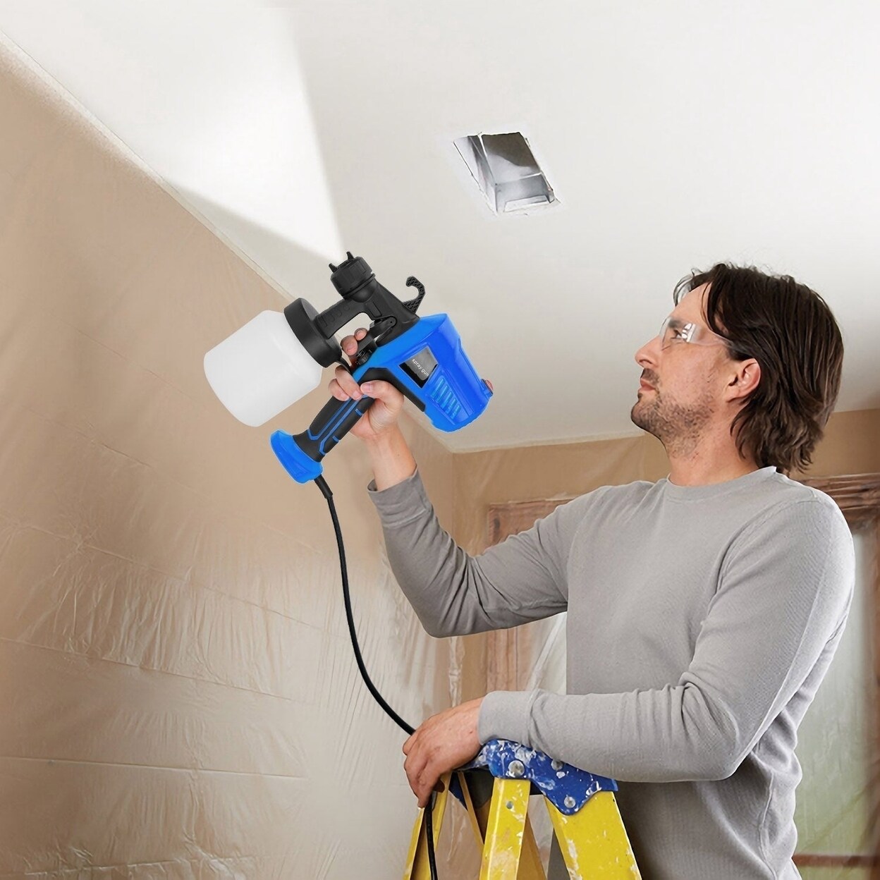 700W Electric Paint Sprayer Handheld Hvlp Spray Painter Painting Spray Gun For Fences Brick Walls