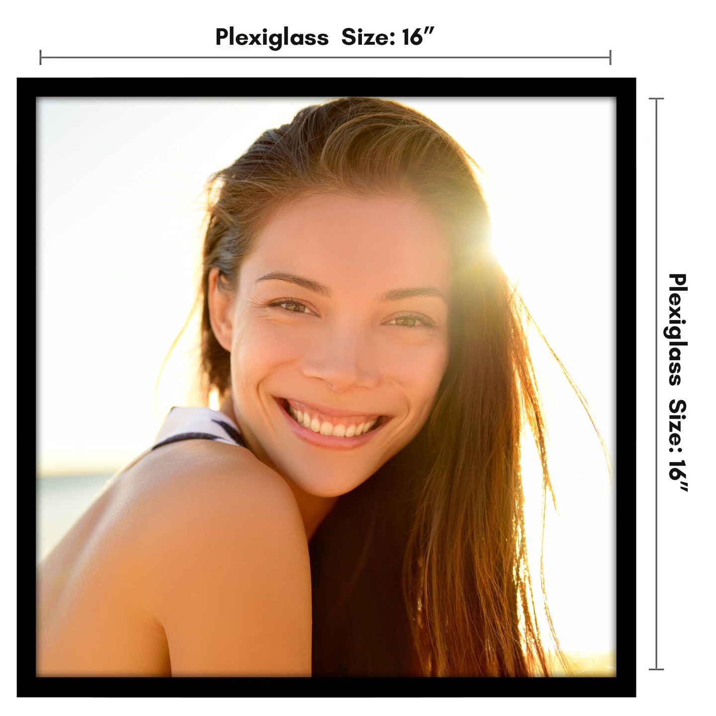 Americanflat Poster Frame - Perfect Frame for Photos and Artwork - Large Picture Frame - Polished Plexiglass - Hanging Hardware with Horizontal and Vertical Display
