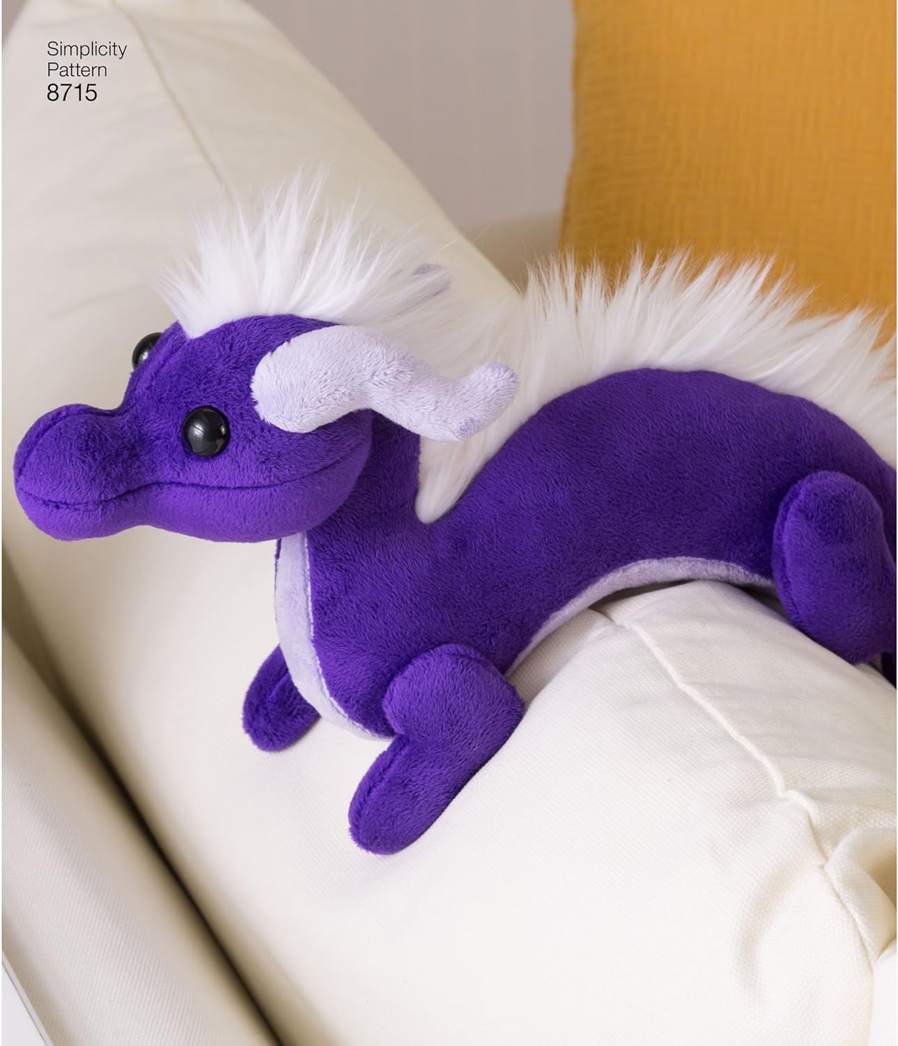 Children&#x27;s Stuffed Animal Dragon Toy Sewing Patterns by Beezee Art, One Size Only