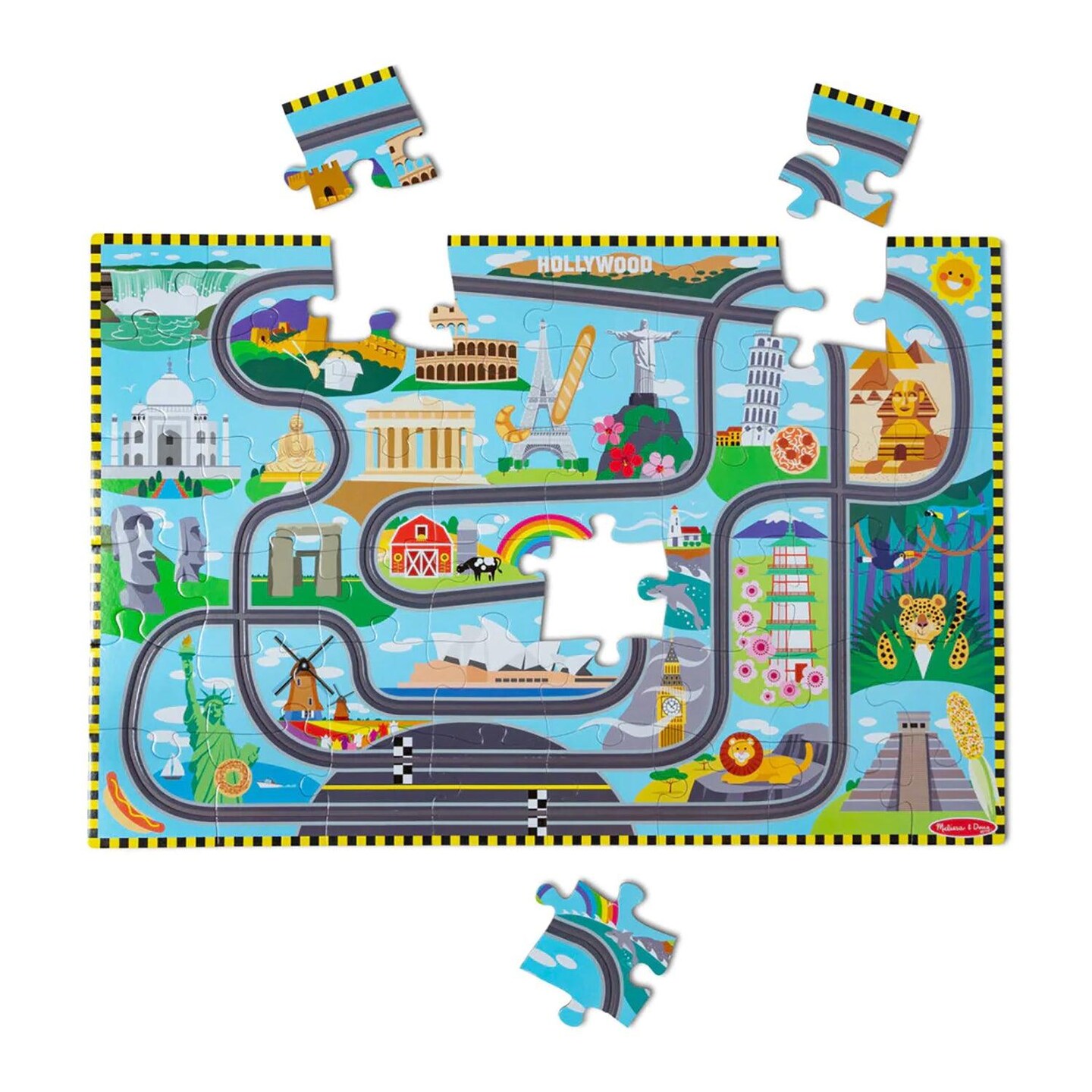 Race Track Floor Puzzle &#x26; Play Set