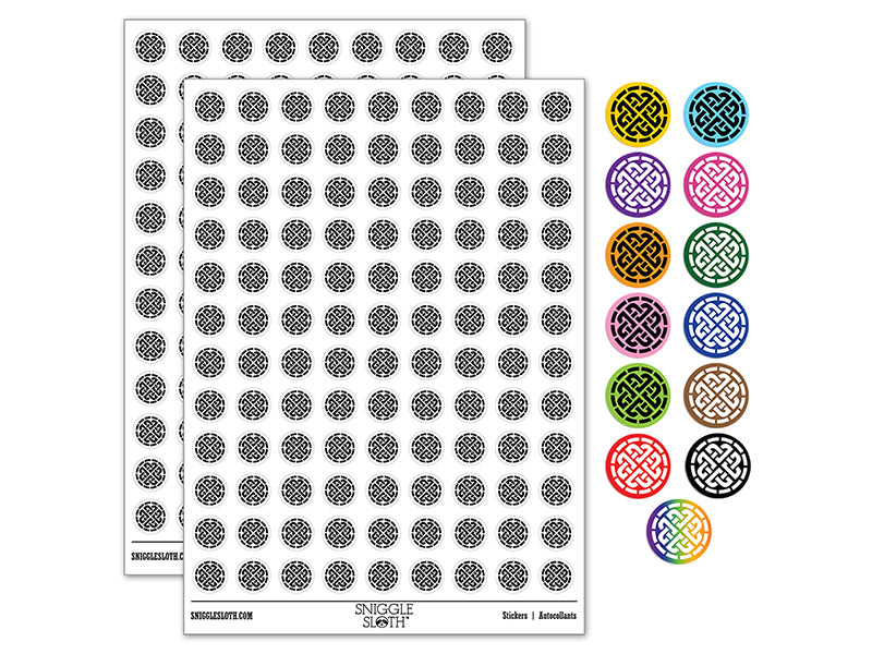 Celtic Shield Knot Ward Symbol of Protection 200+ 0.50&#x22; Round Stickers