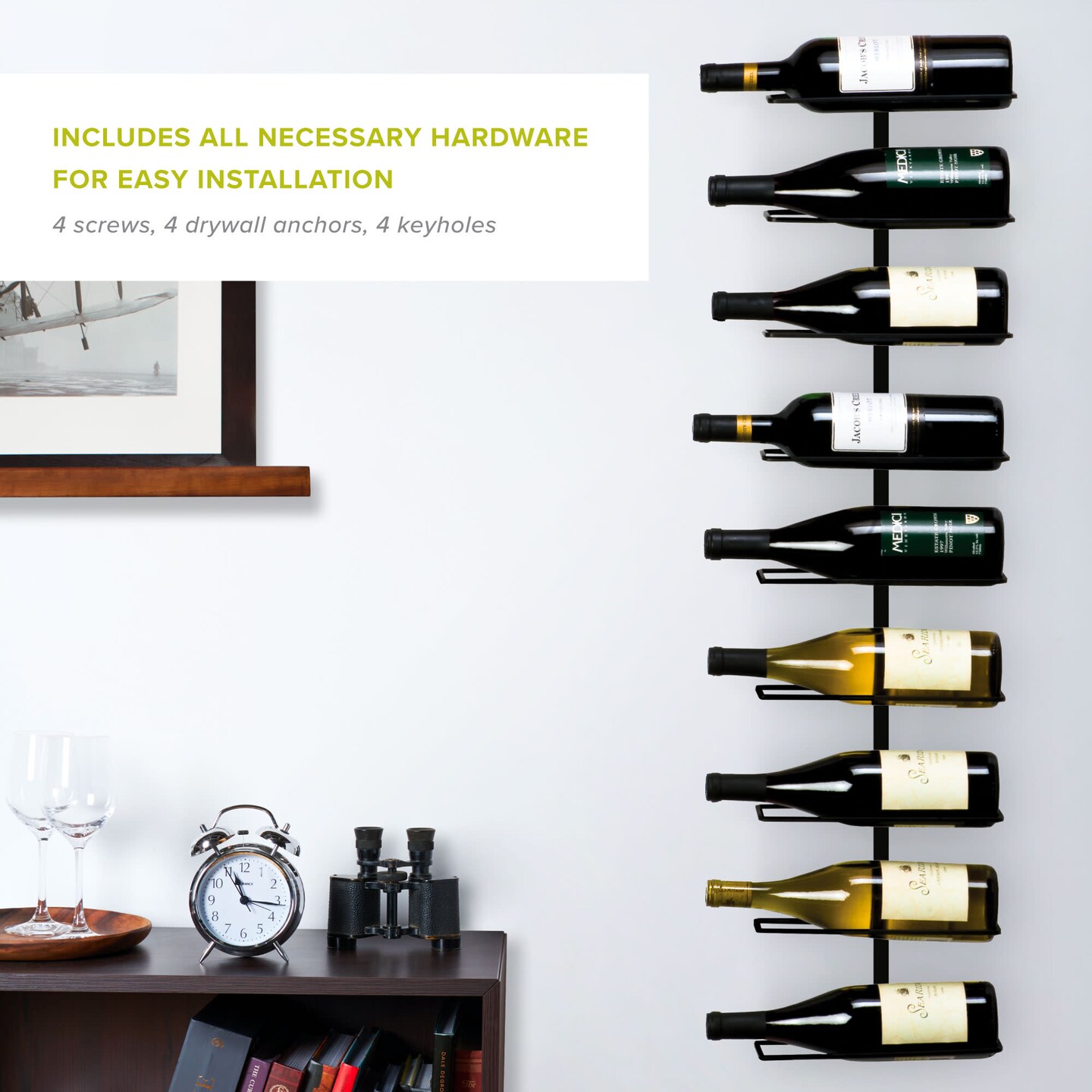 Align Wall-Mounted Wine Rack