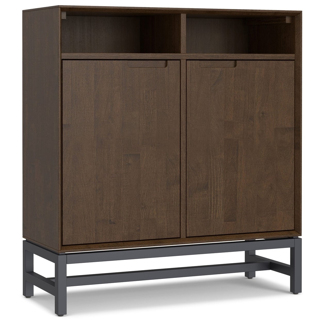 Banting Entryway Storage Cabinet With Adjustable Shelves And Open Compartments