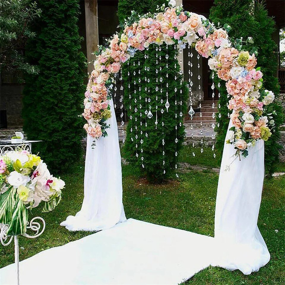 Dreamy Wedding Arch Solid Metal Frame Huge Garden Bridal Party Decoration Arbor