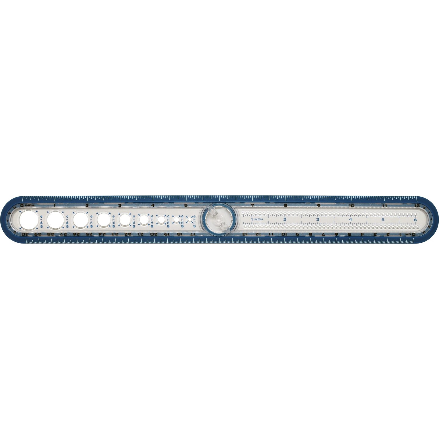 2-in-1 Circle Ruler Measuring &#x26; Compass Tool 12&#x22; / 30cm, Pack of 5