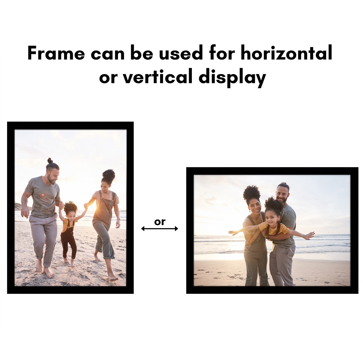 Americanflat Picture Frame - Modern Design, Shatter-Resistant Glass, Dual Sawtooth Hangers, Ideal for Home and Office Decor