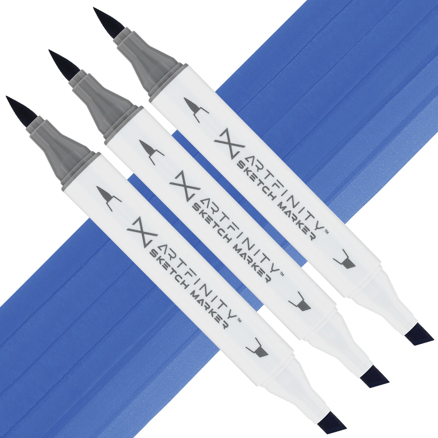 Artfinity Sketch Markers - Set of 3 - Stonewashed Denim B4-6, Vibrant, Professional, Dye-Based Alcohol Markers for Artists, Drawing, Travel, & More