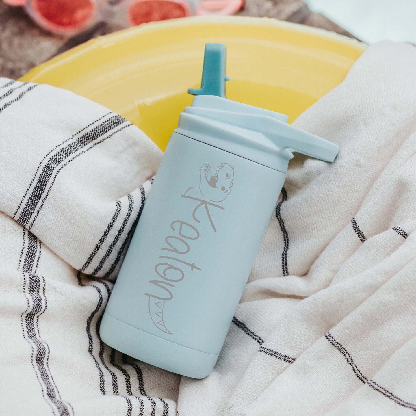 Personalized Kids Water Bottle with Straw, 12 oz Stainless Steel Custom  Laser Engraved for Boys and Girls for Daycare or Summer Camp | MakerPlace  by Michaels