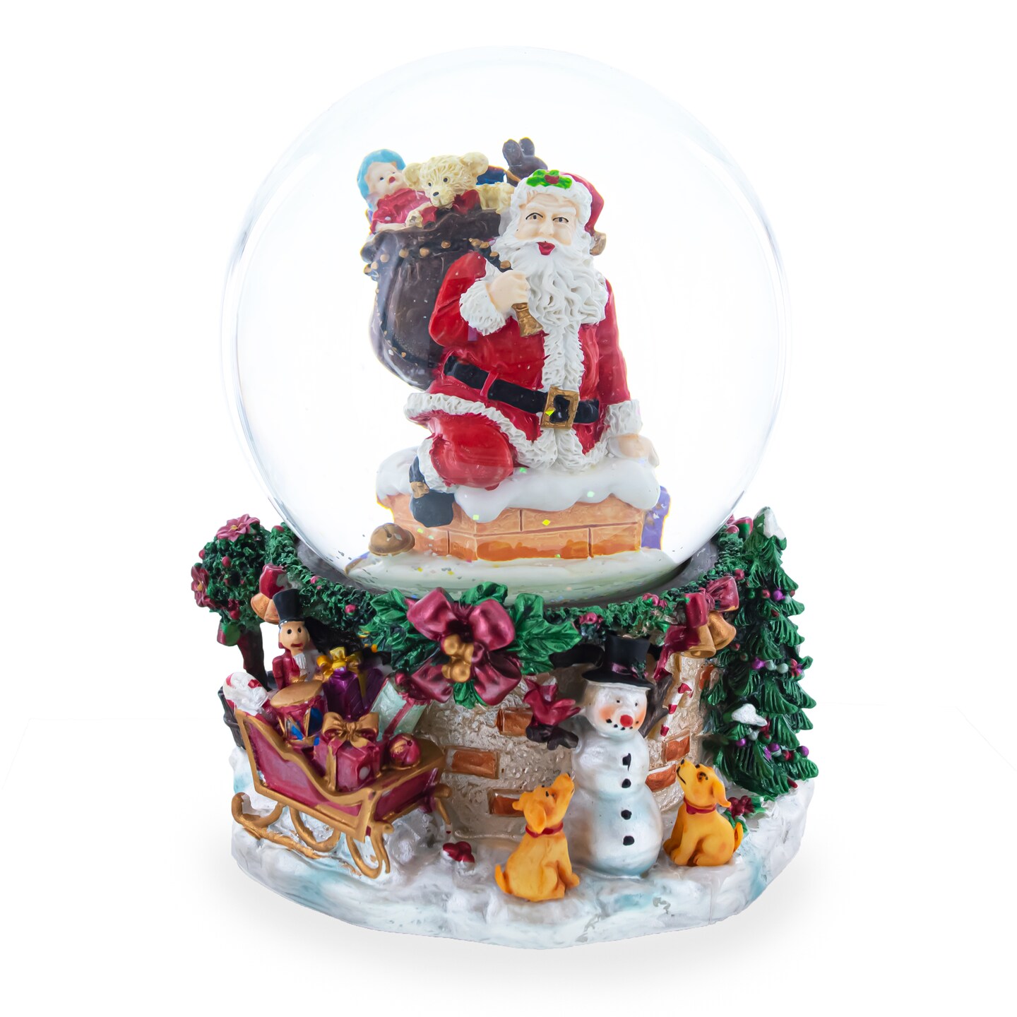 Santa&#x27;s Chimney Adventure Musical Water Snow Globe