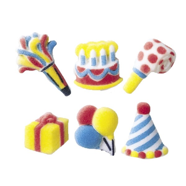 Mini Birthday Assortment Dec-Ons&#xAE; Decorations 12ct