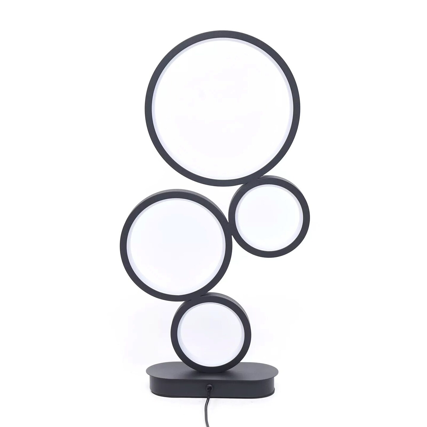 Kitcheniva 4 Circle Creative LED Table Lamp Dimmable With Remote Control 14W