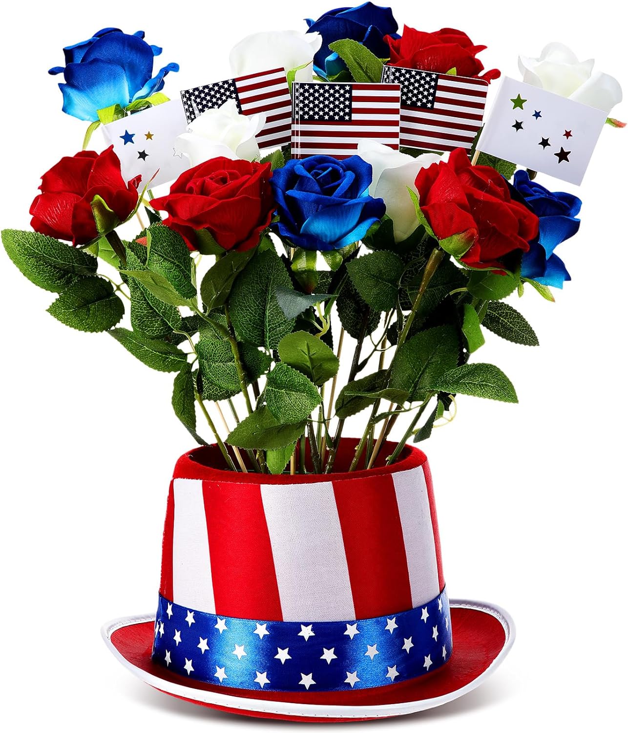 Patriotic Flower Pot Hat Set