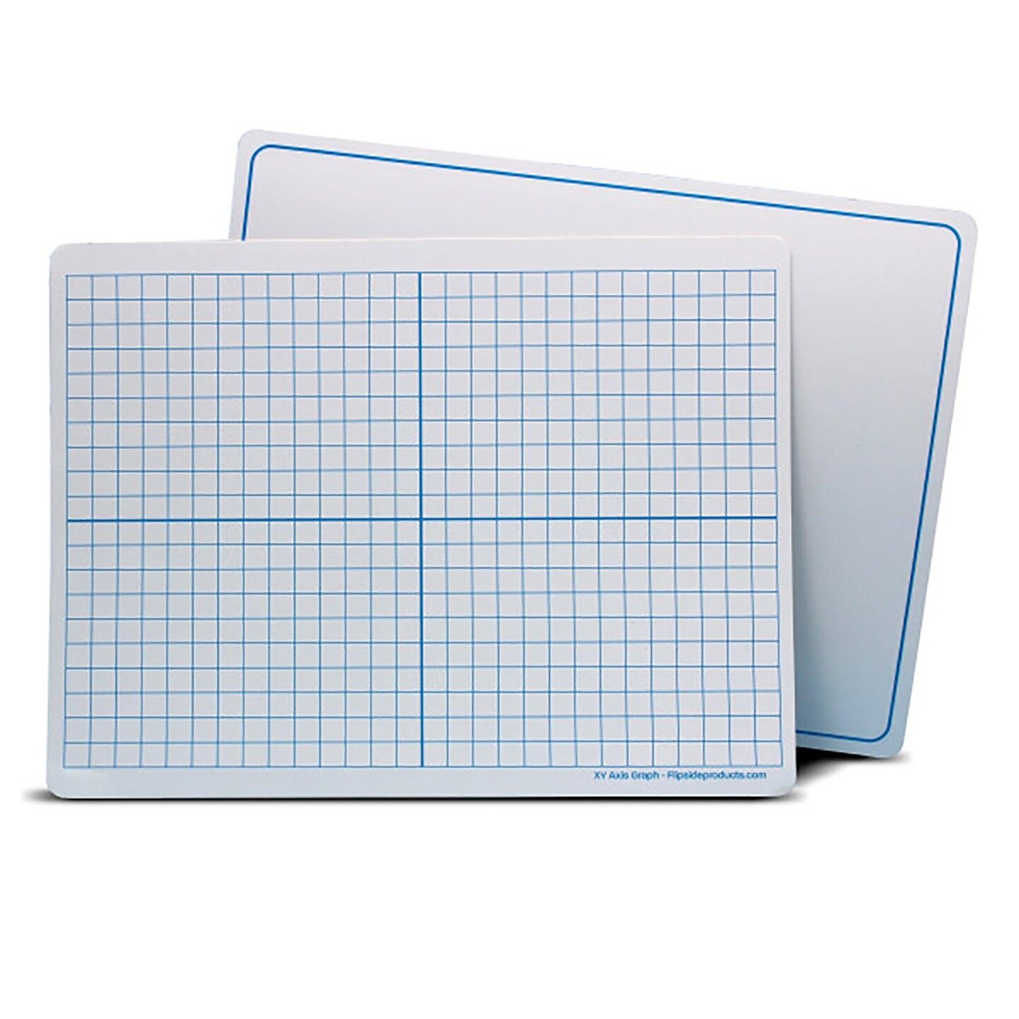 Dry Erase Learning Mat, Two-Sided XY Axis/Plain, 9&#x22; x 12&#x22;, Pack of 24