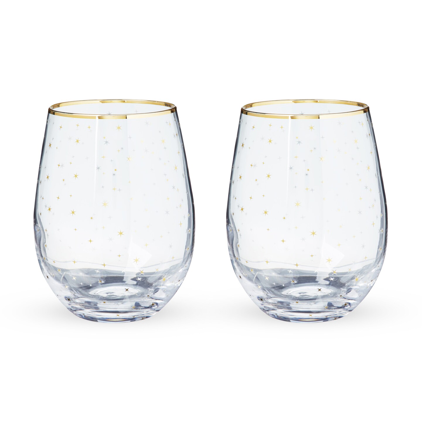 Starlight Stemless Wine Glass Set 