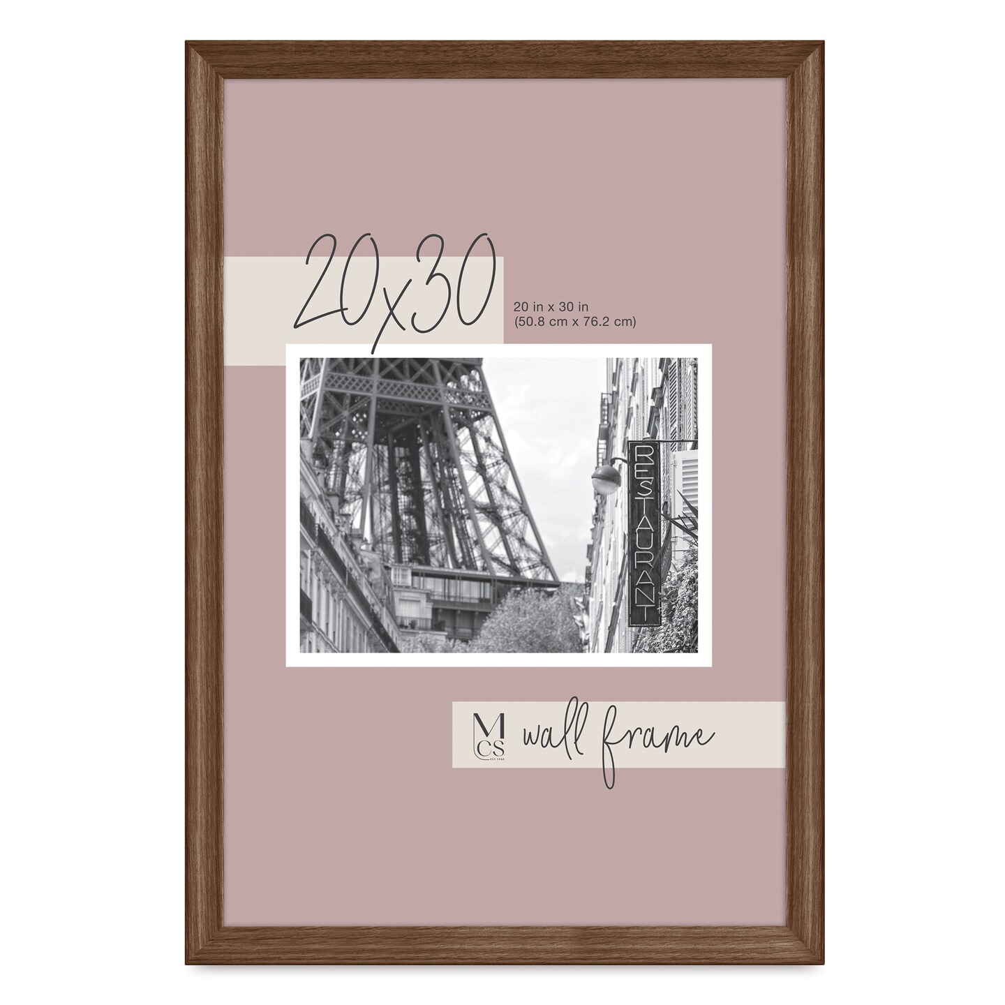 MCS Classic Edge Frame - 20&#x22; x 30&#x22; Walnut