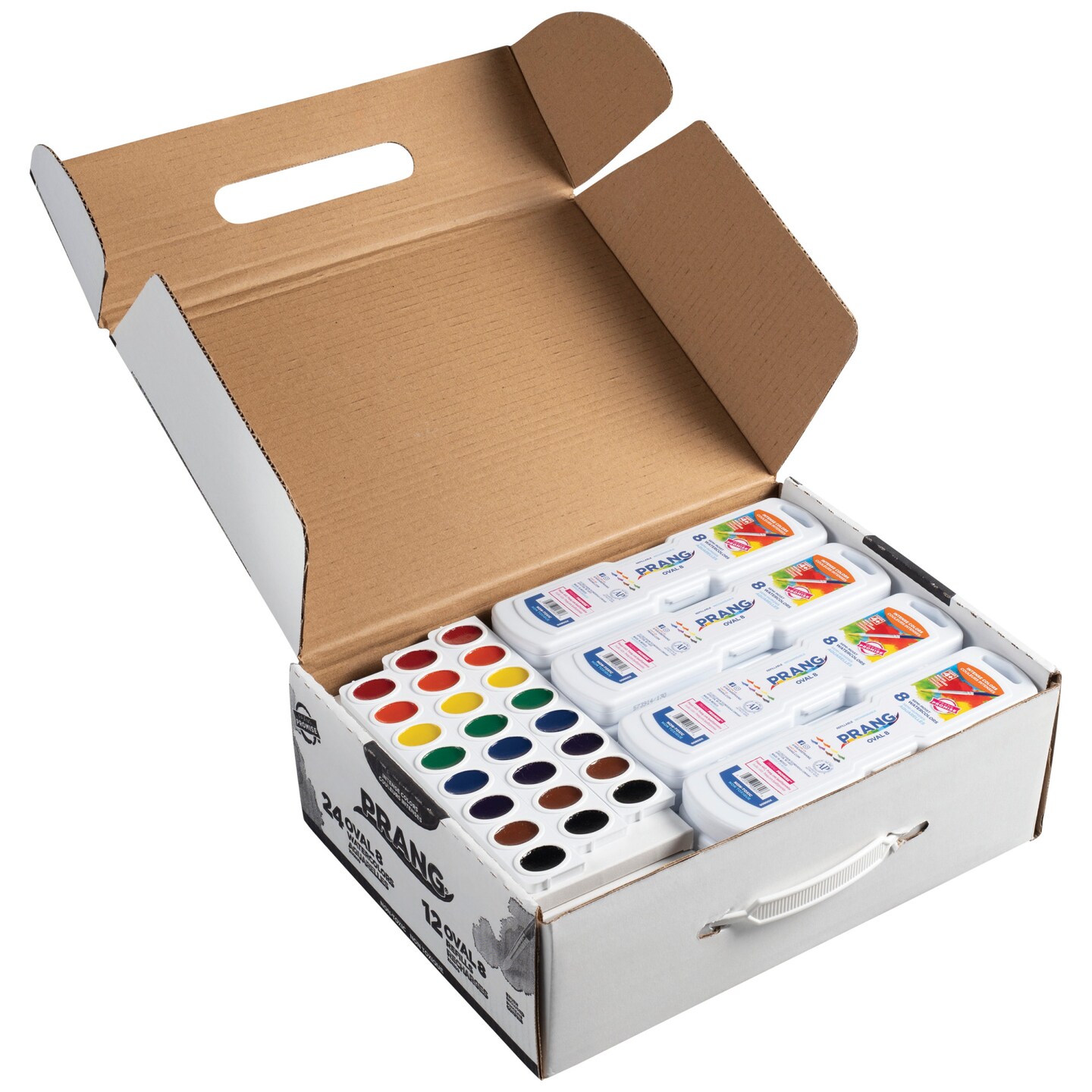 Prang Semi-Moist Watercolor Masterpack, Assorted Colors, Set of 36
