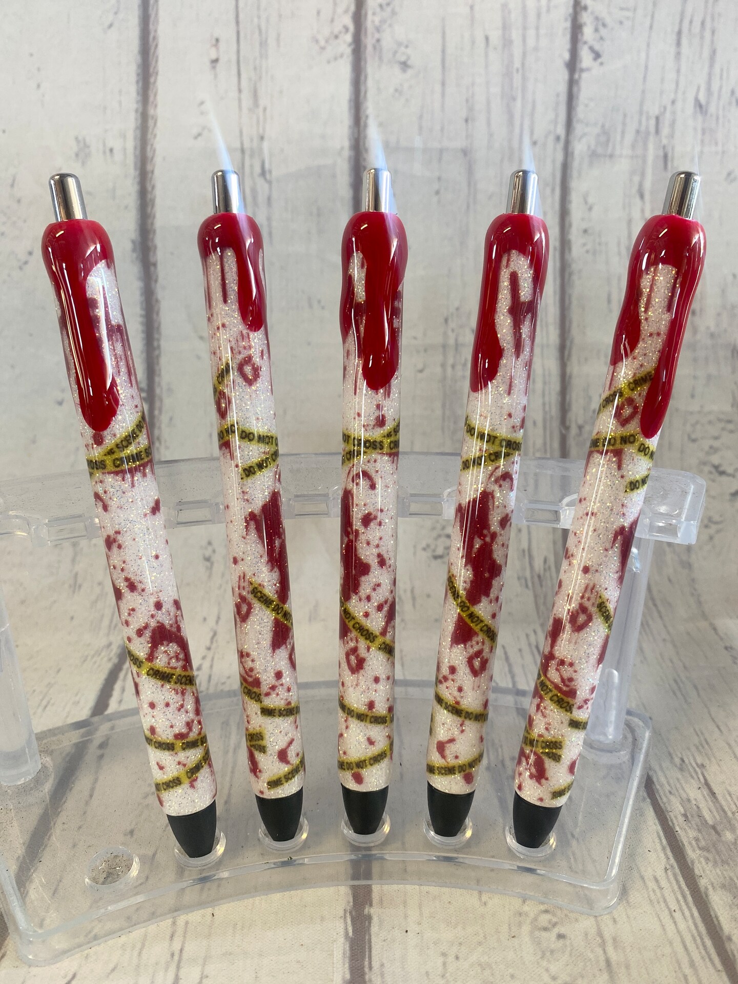 Glitter pen, true crime glitter pen, epoxy pen, inkjoy gel pen,  personalized pen, True crime inkjoy gel glitter pen, true crime pen  MakerPlace by