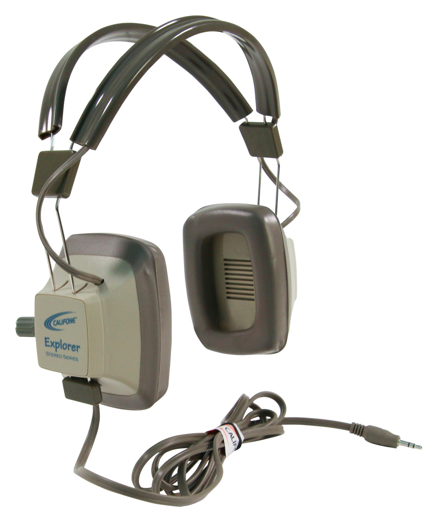 Califone EH-3SV Explorer Binaural Headphones, Light Grey/Beige