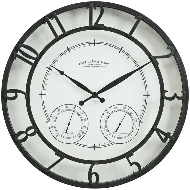 FirsTime &#x26; Co. Bronze Park Outdoor Wall Clock, Traditional, Analog, 18 x 2 x 18 in