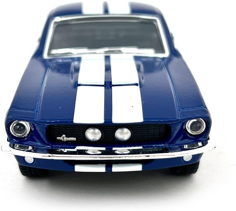1967 Ford Shelby Mustang GT500 Blue 1:38 Scale 5 Inch Die Cast Model Toy Race Car w/Pullback Action