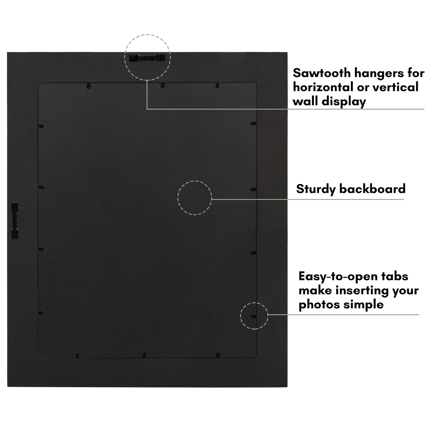 Americanflat Picture Frame - Rustic Picture Frame with Textured Engineered Wood, Shatter Resistant Glass and Easel Back - Horizontal and Vertical Display