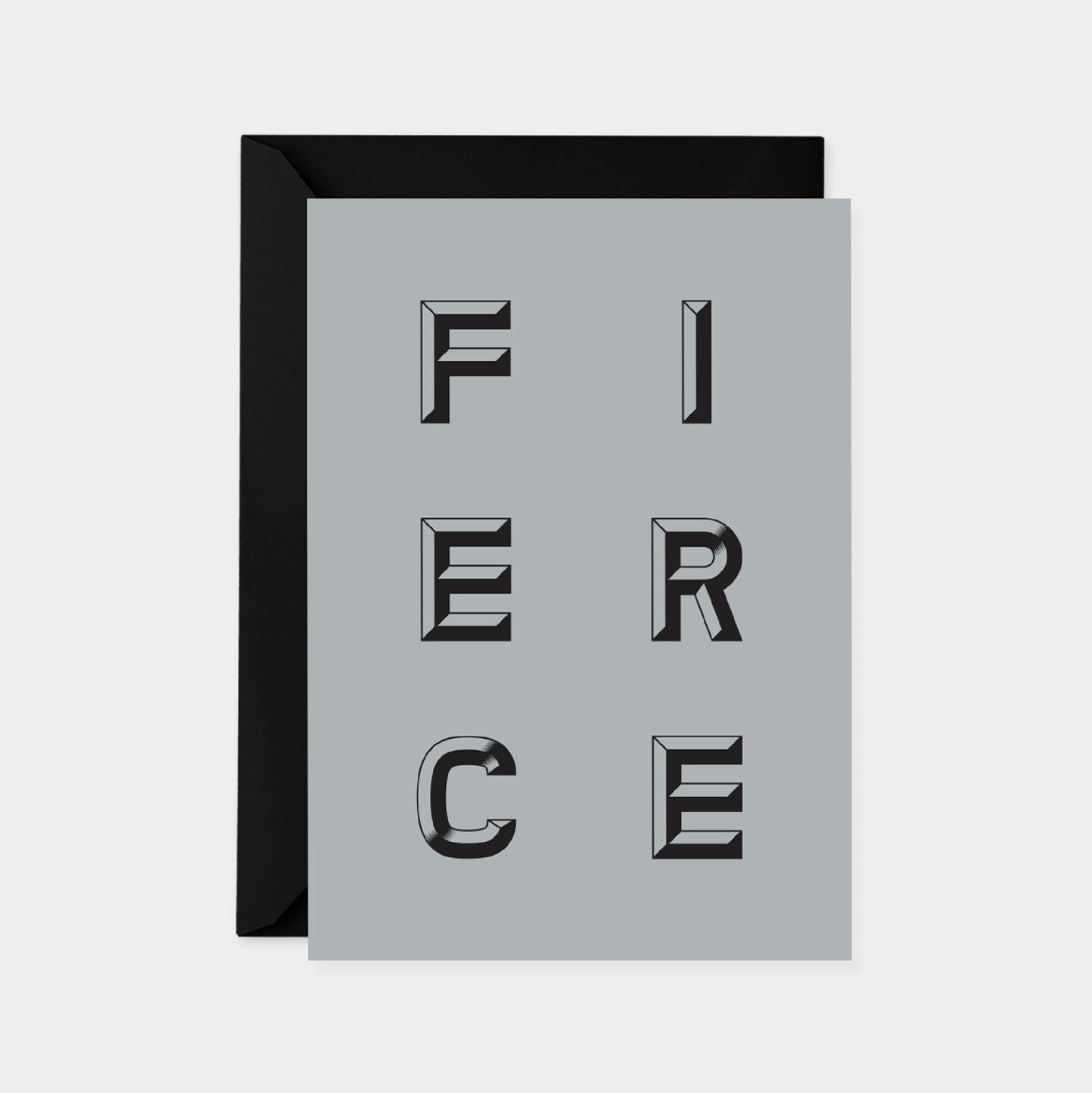 Fierce Typography Card, Congratulations