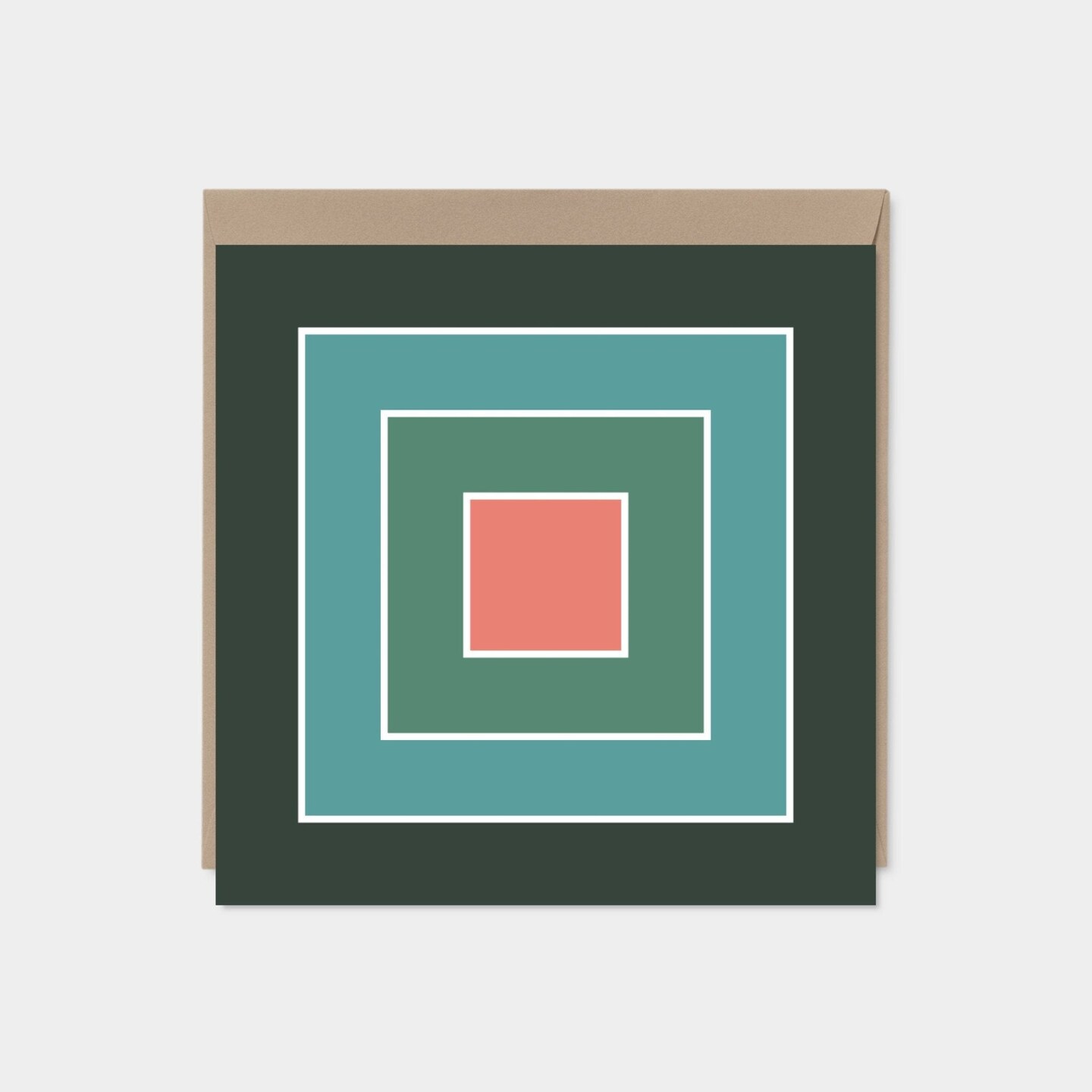 Color Block Square Card X, Modern Art