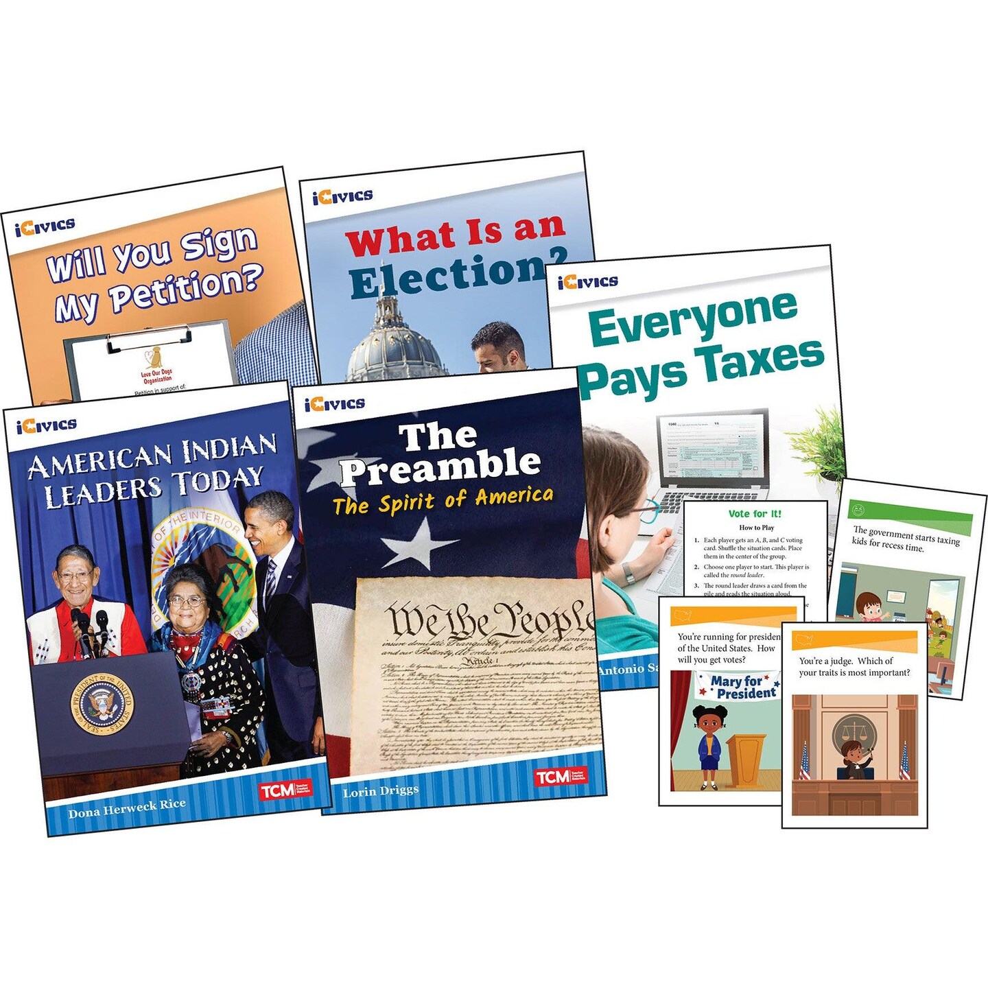 iCivics Grade 3: Leadership &#x26; Responsibility 5-Book Set + Game Cards