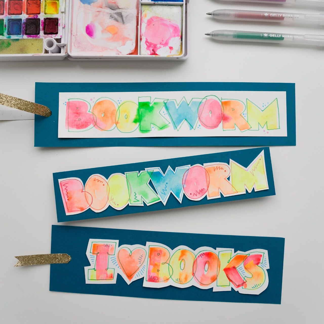 Book Worm Back to School Book Marks with Sakura