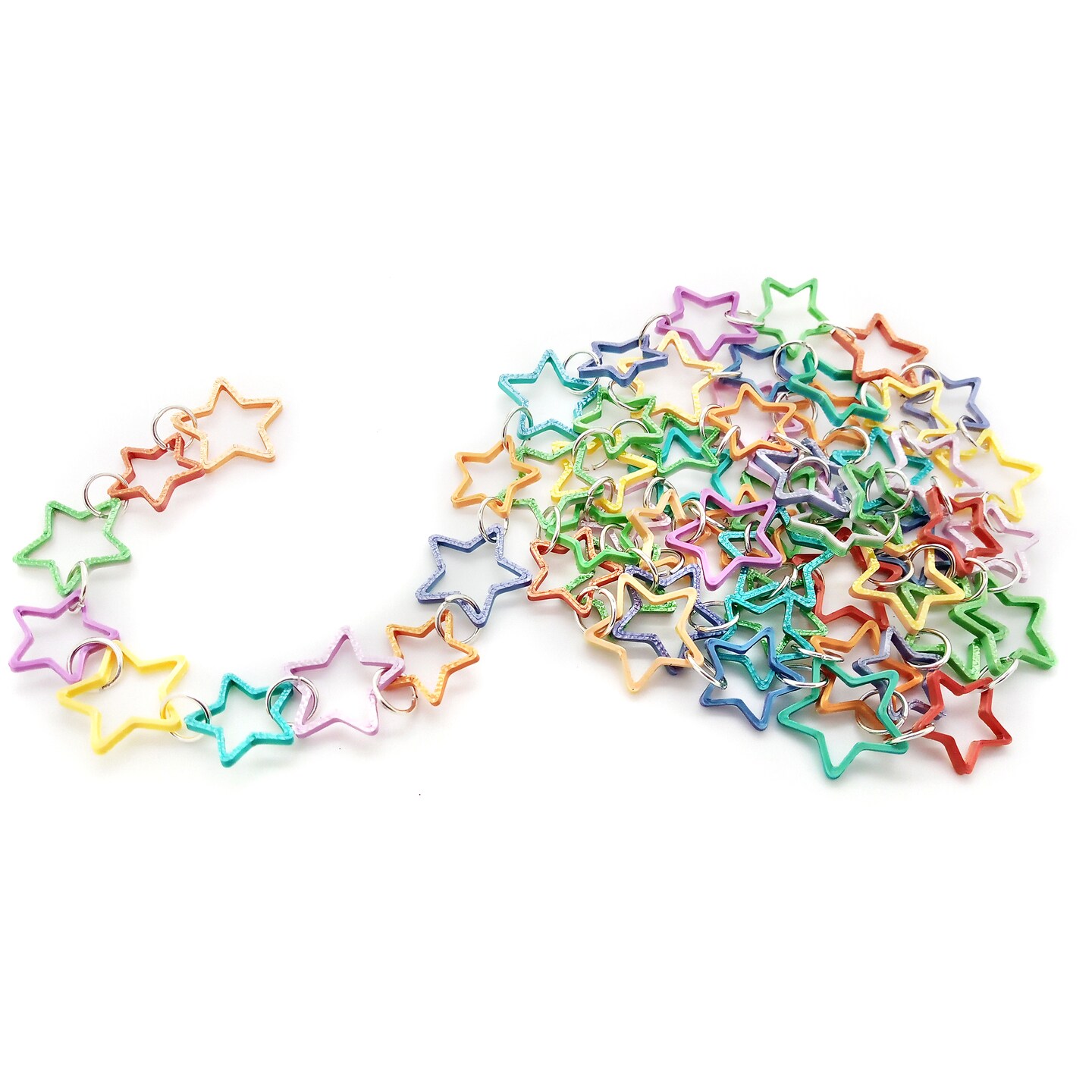 Garland for Miniature Christmas Trees, Pastel Rainbow Stars, 3 feet long, Adorabilities