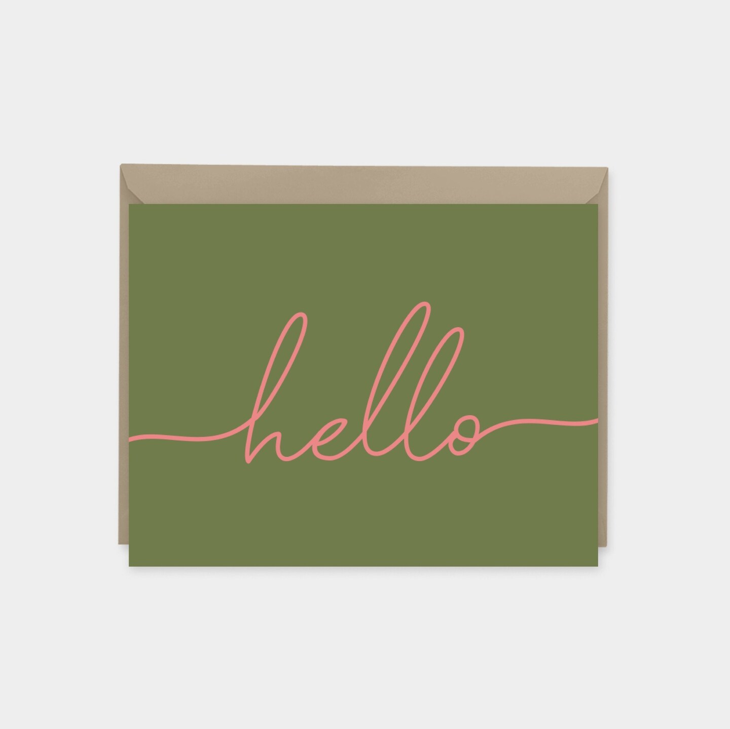 Hello Greeting Cards, Stylish Script