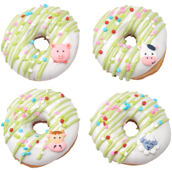 Barnyard Animals Royal Icing Decoration 12ct