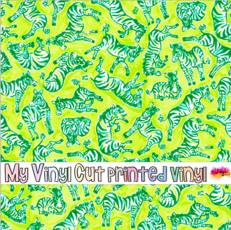 12 x 12 inch Sheet of Printed Vinyl or HTV in the Zebra A Pattern ...