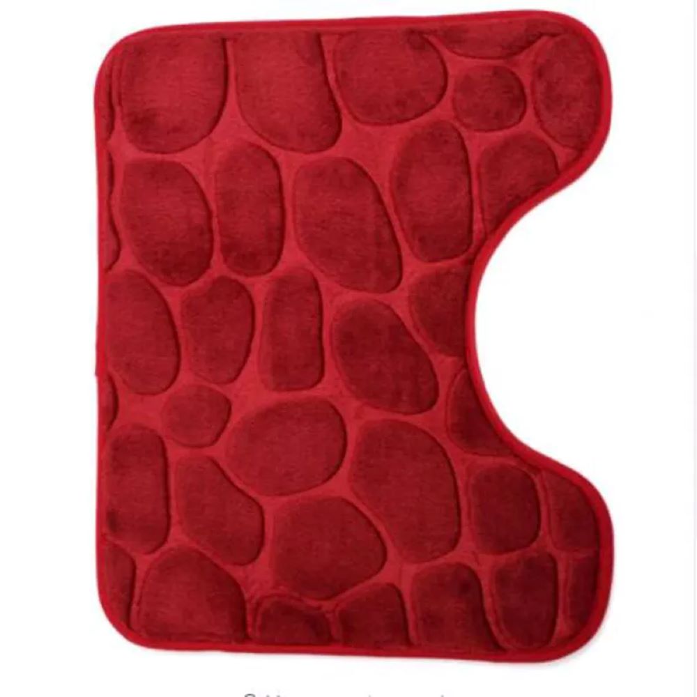 Kitcheniva U-Shape Non Slip Pedestal Bathroom Rug 3 Pcs