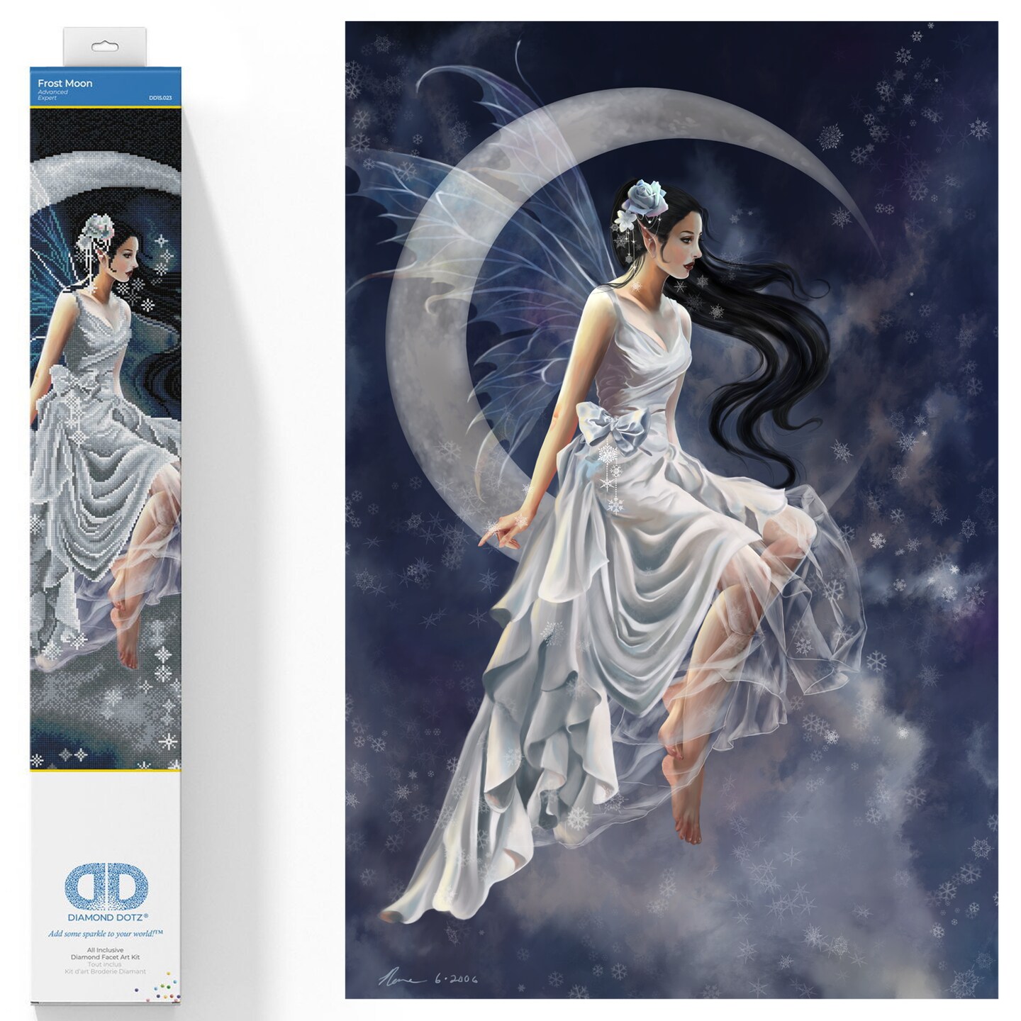 Diamond Dotz Frost Moon Fairy Diamond Painting Kits for Adults - Diamond Art Kits a Relaxing Creative Craft Kit with Dotz Gems 39.4x39.4