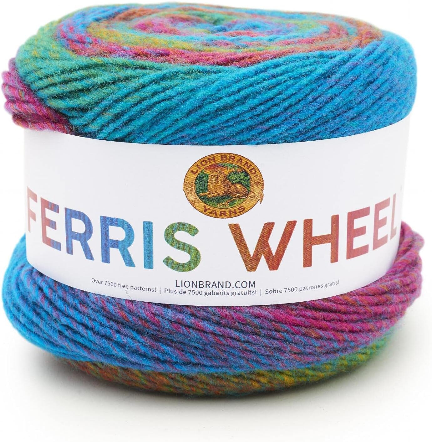 Ferris Wheel Yarn, Multicolor Yarn for Knitting, Crocheting, and Crafts, 1-Pack, Vintage Carousel