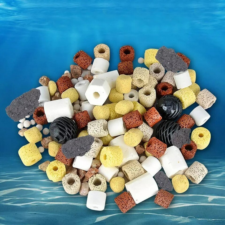 12 in 1 Bio Balls Ceramic Rings Aquarium Filter Media for Fish Tank 5.5lbs 11lbs