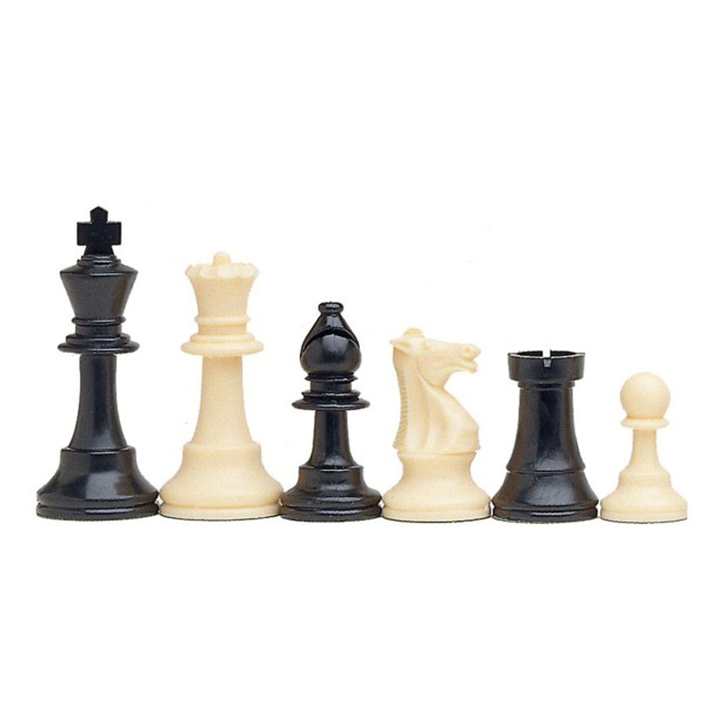 Complete Tournament Chess Set – Plastic Chess Pieces with Roll-up Chess Board and Travel Canvas Bag