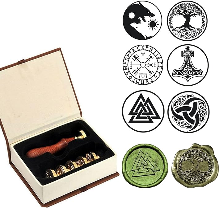 Viking Rune Vegvisir Wax Seal Stamp Custom Viking Rune Sealing Wax Stamp Vegvisir Wax Stamp Custom Wedding Invitation