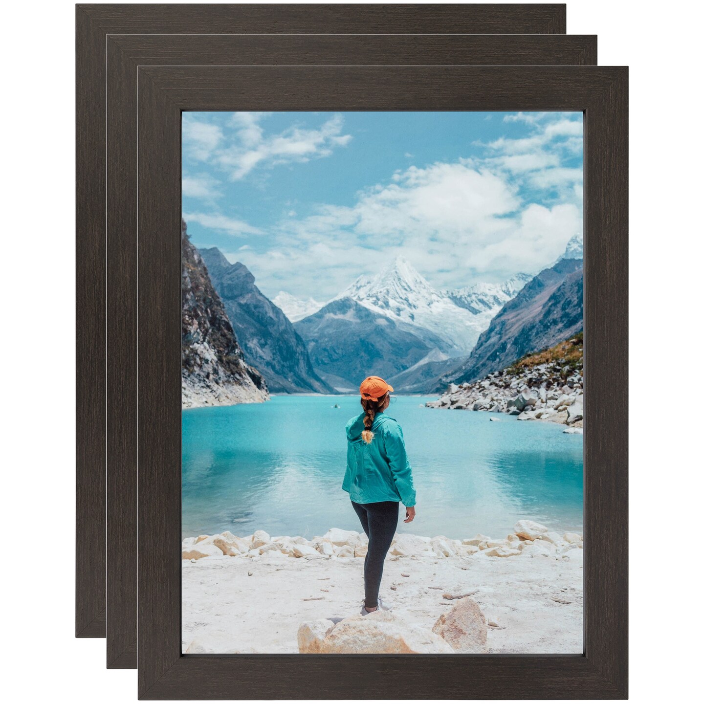 ArtToFrames 12x16 Inch Modern Picture Frame, Multi Pack, Comes with Regular Glass (WOMPack-46-12x16)