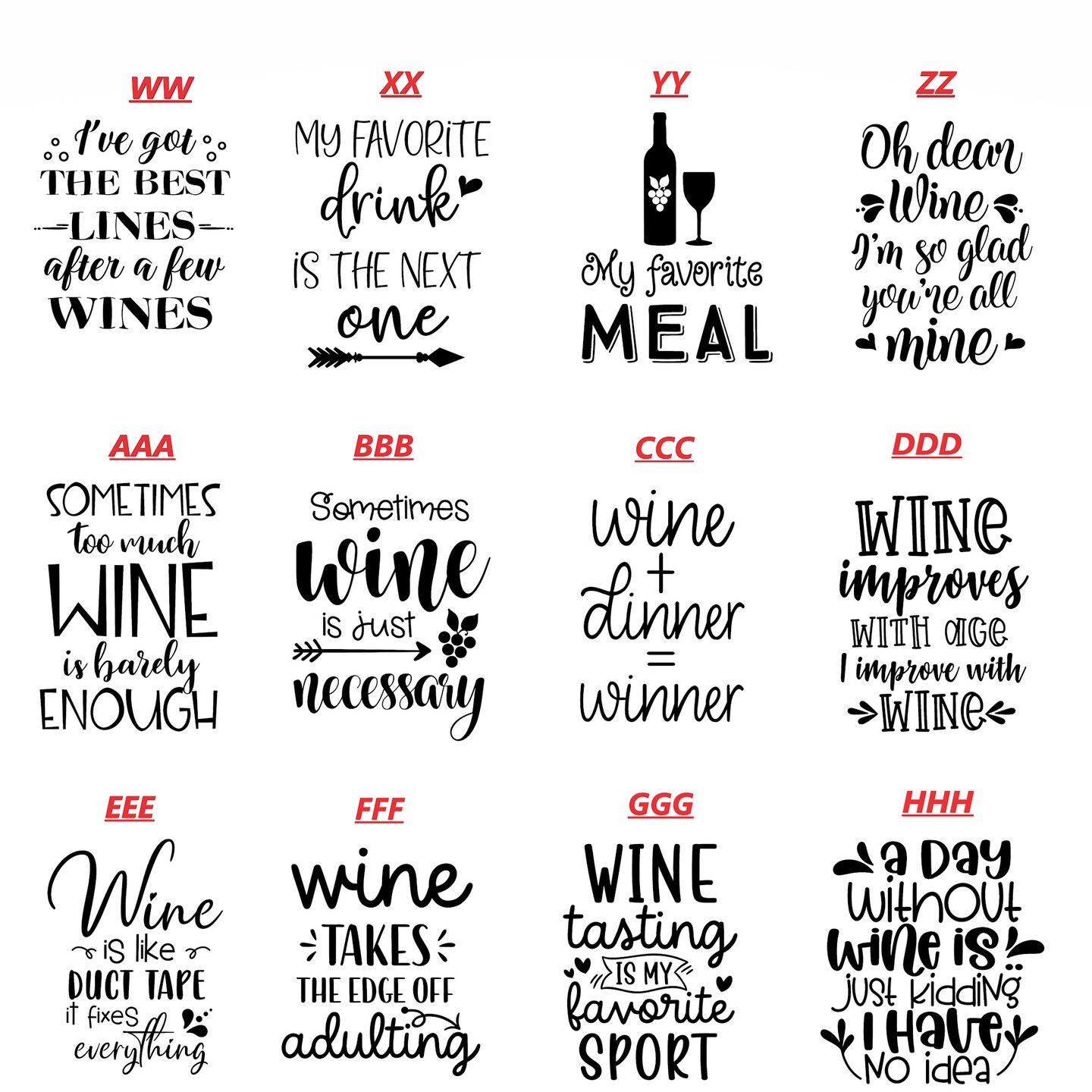 Wine Tumblers with funny sayings. Funny sayings, funny Christmas sayings,  book lovers sayings, and drinking sayings. | MakerPlace by Michaels, image size:1440x1440