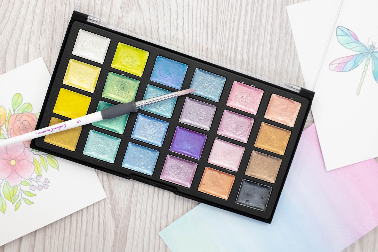 Sunbeam Shimmering Watercolor Palette