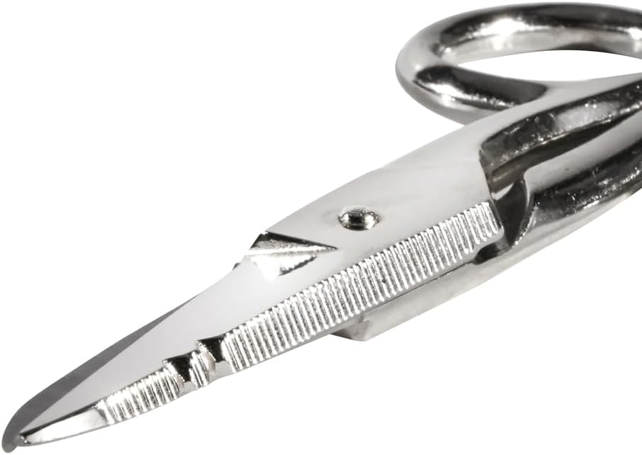 2100-7 Electrician Scissors, Made in USA, for Home Theater, Datacom, Telecom, Cuts, Crimps, Strips, Nickel Plated