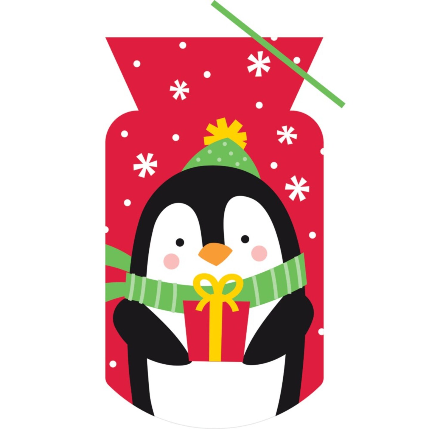 Party Central Penguin with Presents Christmas Party Favor Bags - 9&#x22; - Club Pack of 240