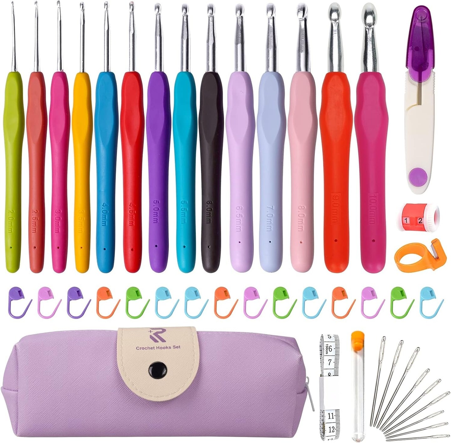 12 Sizes Crochet Hooks Set